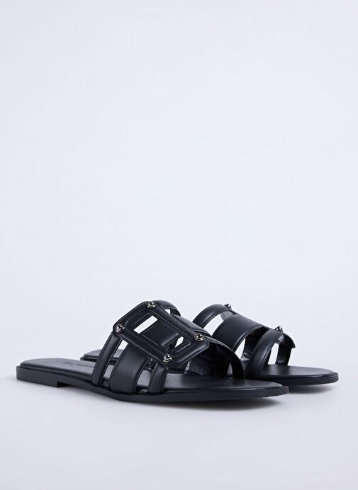 F By Fabrika Siyah Kadın Terlik DERVLA - Görsel 3