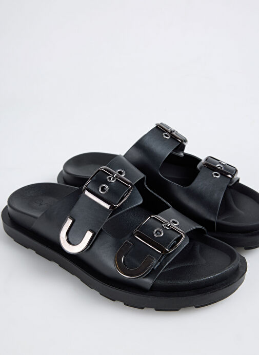 F By Fabrika Siyah Kadın Terlik ALICIA - Görsel 6