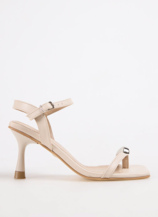 F By Fabrika Bej Kadın Topuklu Ayakkabı BRIGID - Görsel 2