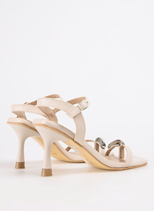 F By Fabrika Bej Kadın Topuklu Ayakkabı BRIGID - Görsel 4