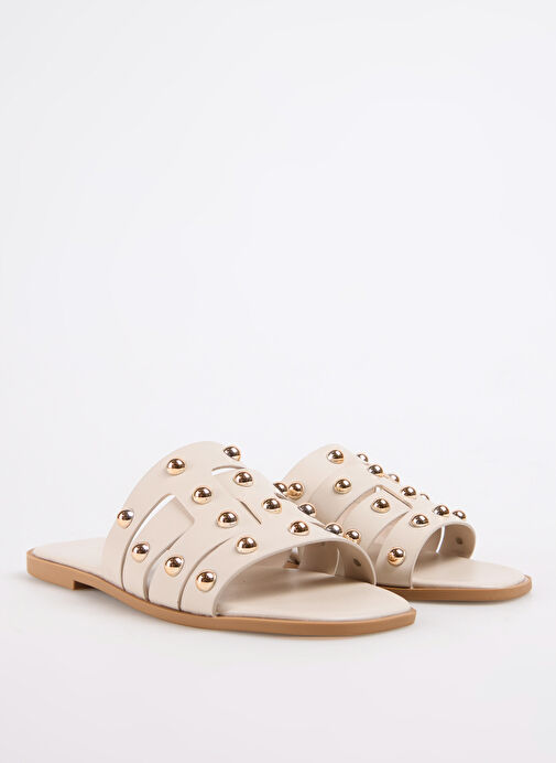 F By Fabrika Bej Kadın Terlik DEIRDRE - Görsel 3