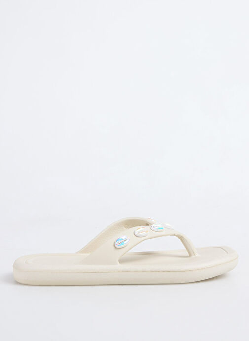 F By Fabrika Bej Kadın Plaj Terliği HELENA - Görsel 2