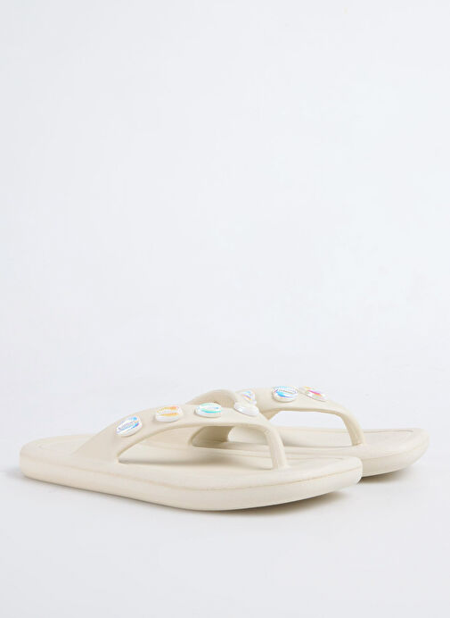 F By Fabrika Bej Kadın Plaj Terliği HELENA - Görsel 3