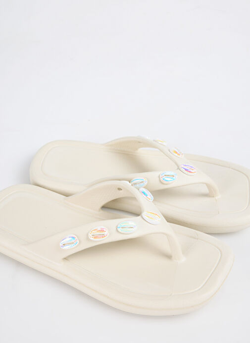 F By Fabrika Bej Kadın Plaj Terliği HELENA - Görsel 6