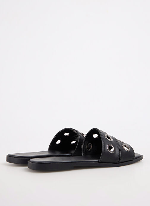 F By Fabrika Siyah Kadın Terlik DARECH - Görsel 4