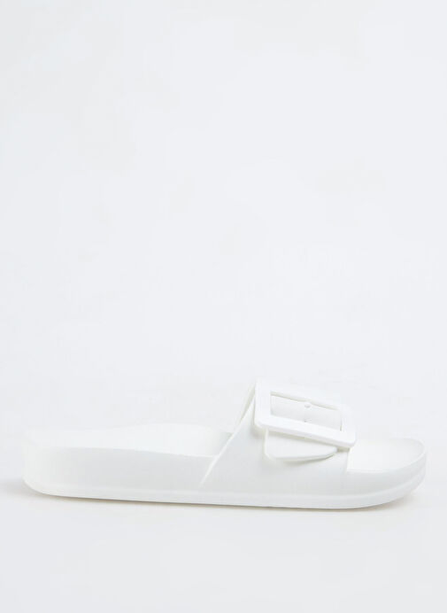 F By Fabrika Beyaz Kadın Plaj Terliği HAVEN - Görsel 2