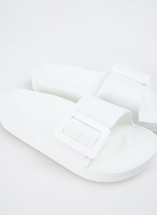 F By Fabrika Beyaz Kadın Plaj Terliği HAVEN - Görsel 6
