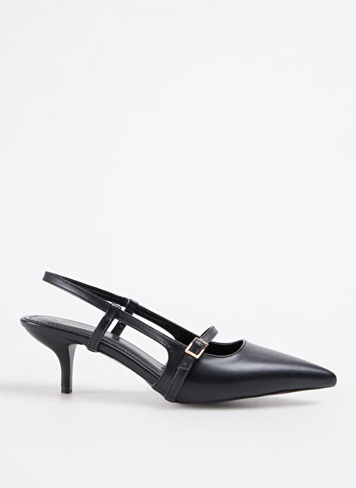 F By Fabrika Siyah Kadın Topuklu Ayakkabı ALCARA - Görsel 2