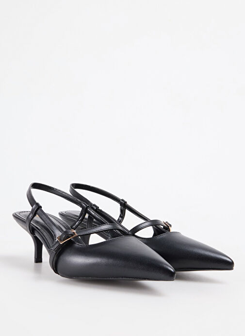 F By Fabrika Siyah Kadın Topuklu Ayakkabı ALCARA - Görsel 3