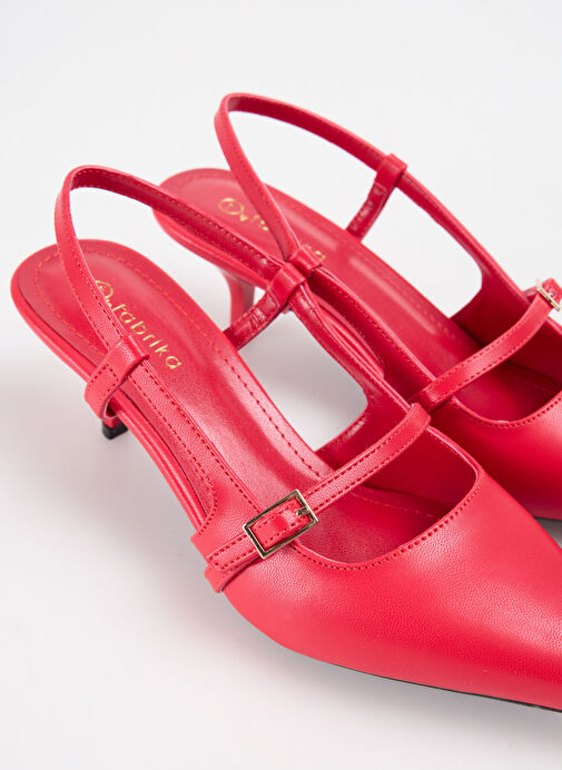 F By Fabrika Kırmızı Kadın Topuklu Ayakkabı ALCARA - Görsel 6