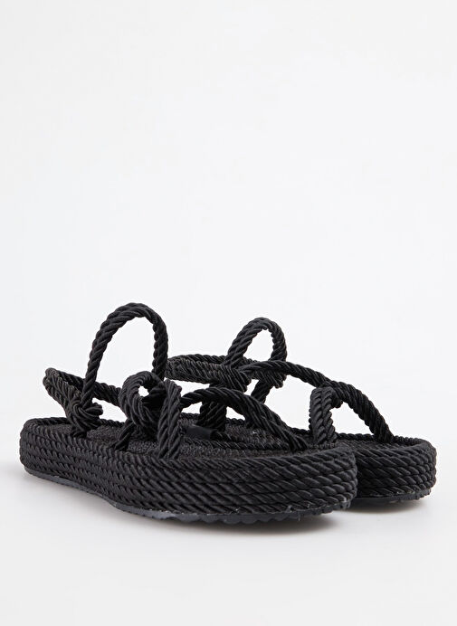 F By Fabrika Siyah Kadın Sandalet CHONG - Görsel 3