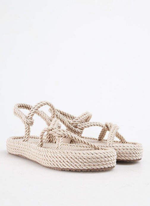 F By Fabrika Bej Kadın Sandalet CHONG - Görsel 3