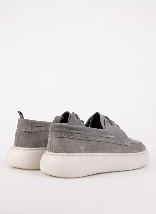 Cotton Bar Gri Erkek Süet Günlük Ayakkabı FARIS-GRAHAM - Görsel 6