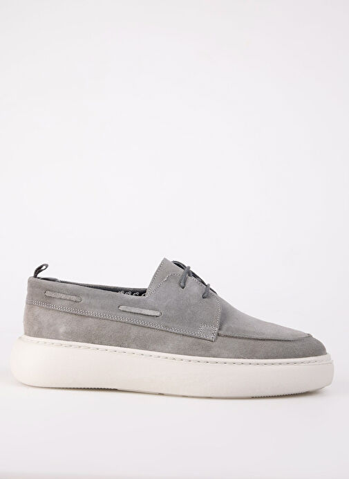 Cotton Bar Gri Erkek Süet Günlük Ayakkabı FARIS-GRAHAM - Görsel 2