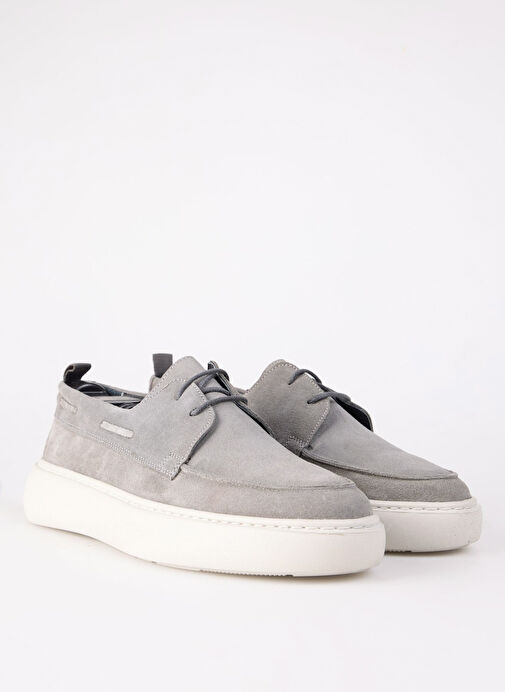 Cotton Bar Gri Erkek Süet Günlük Ayakkabı FARIS-GRAHAM - Görsel 3