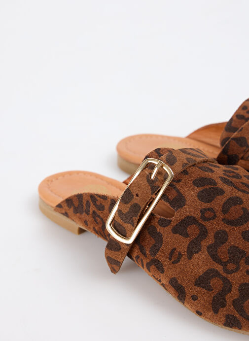 Vince Camuto Kahverengi Kadın Süet Terlik D-KASSANDRA LEOPAR - Görsel 6