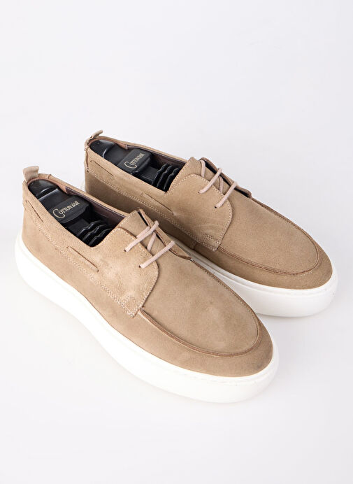 Cotton Bar Bej Erkek Süet Günlük Ayakkabı FARIS-GRAHAM - Görsel 4