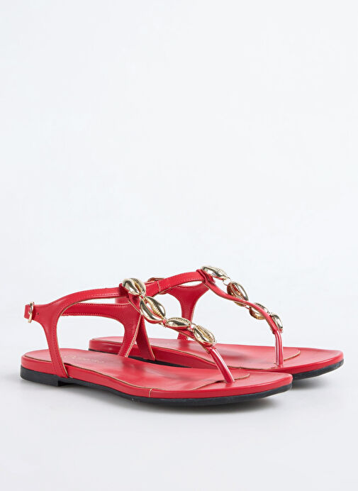 F By Fabrika Kırmızı Kadın Sandalet LULE - Görsel 3