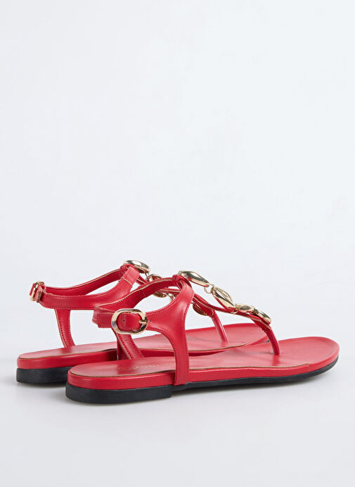 F By Fabrika Kırmızı Kadın Sandalet LULE - Görsel 4