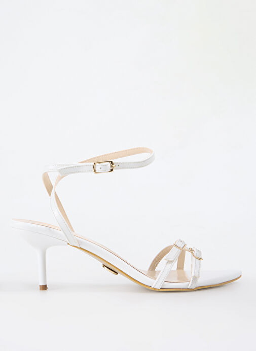 Fabrika Beyaz Kadın Topuklu Ayakkabı ARLINE - Görsel 2