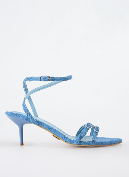 Fabrika Mavi Kadın Topuklu Ayakkabı ARLINE DENIM - Görsel 2