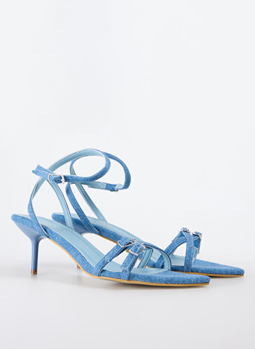 Fabrika Mavi Kadın Topuklu Ayakkabı ARLINE DENIM - Görsel 3