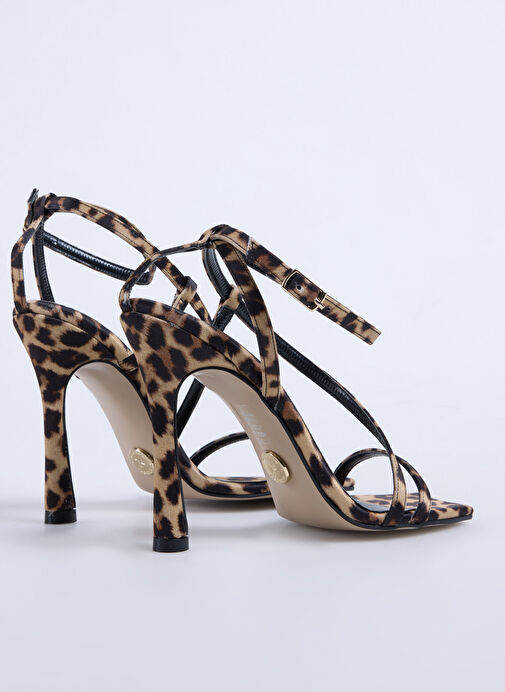 Fabrika Kahverengi Kadın Topuklu Ayakkabı BERTA LEOPAR - Görsel 4