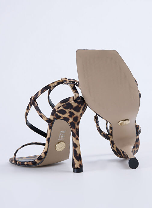 Fabrika Kahverengi Kadın Topuklu Ayakkabı BERTA LEOPAR - Görsel 5