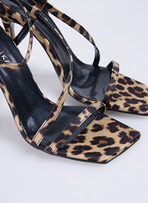 Fabrika Kahverengi Kadın Topuklu Ayakkabı BERTA LEOPAR - Görsel 6