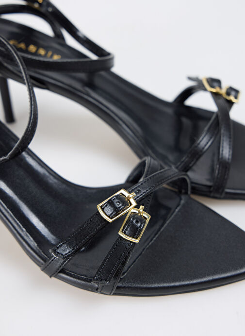 Fabrika Siyah Kadın Topuklu Ayakkabı ARLINE - Görsel 6