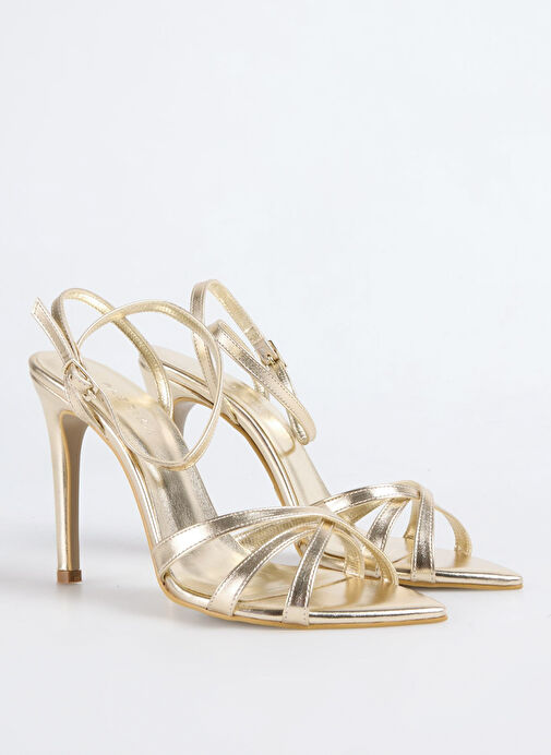 Fabrika Altın Kadın Topuklu Ayakkabı ARIEL - Görsel 3