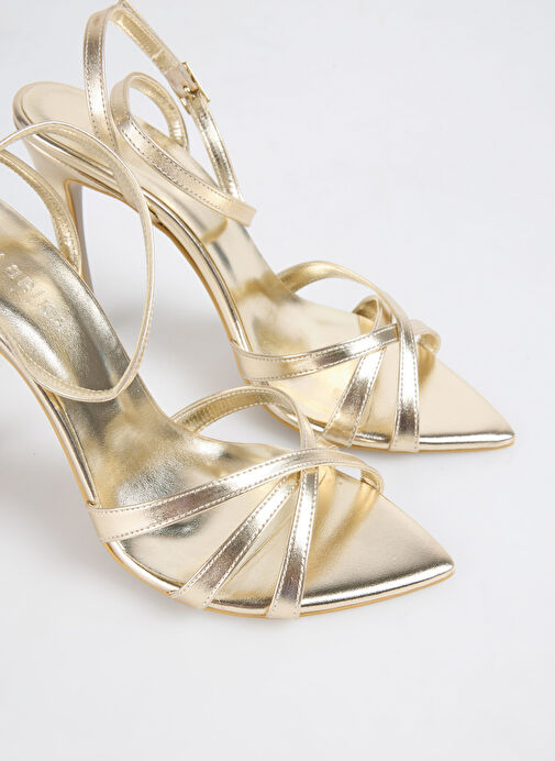 Fabrika Altın Kadın Topuklu Ayakkabı ARIEL - Görsel 6