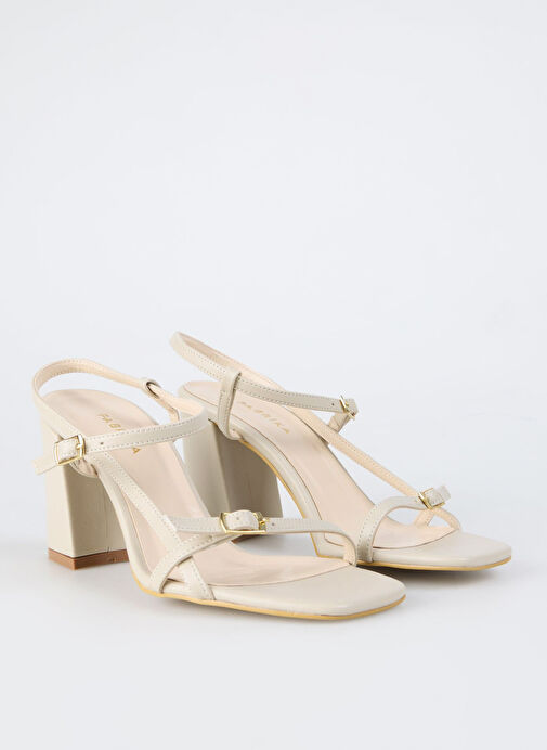 Fabrika Bej Kadın Topuklu Ayakkabı BILTHE - Görsel 3