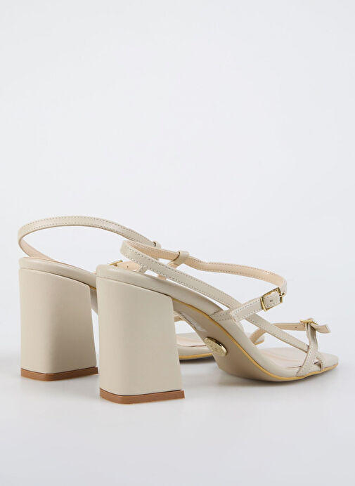 Fabrika Bej Kadın Topuklu Ayakkabı BILTHE - Görsel 4
