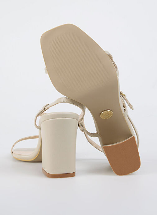 Fabrika Bej Kadın Topuklu Ayakkabı BILTHE - Görsel 5