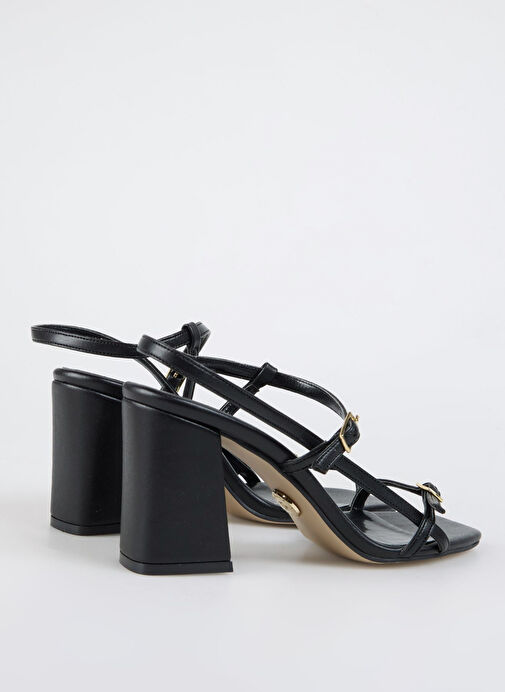 Fabrika Siyah Kadın Topuklu Ayakkabı BILTHE - Görsel 4