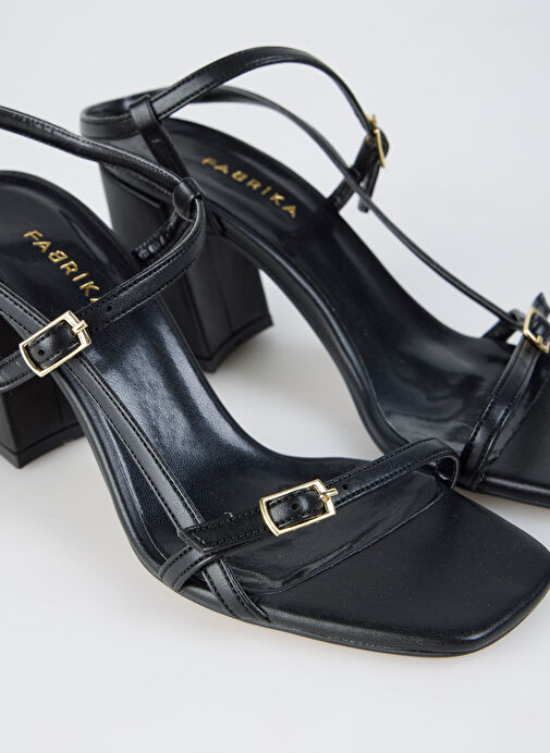 Fabrika Siyah Kadın Topuklu Ayakkabı BILTHE - Görsel 6