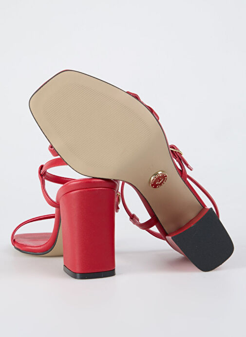 Fabrika Kırmızı Kadın Topuklu Ayakkabı BILTHE - Görsel 4