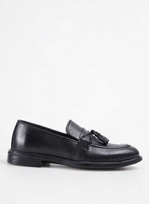 F By Fabrika Siyah Erkek Deri Günlük Ayakkabı CHIM - Görsel 2