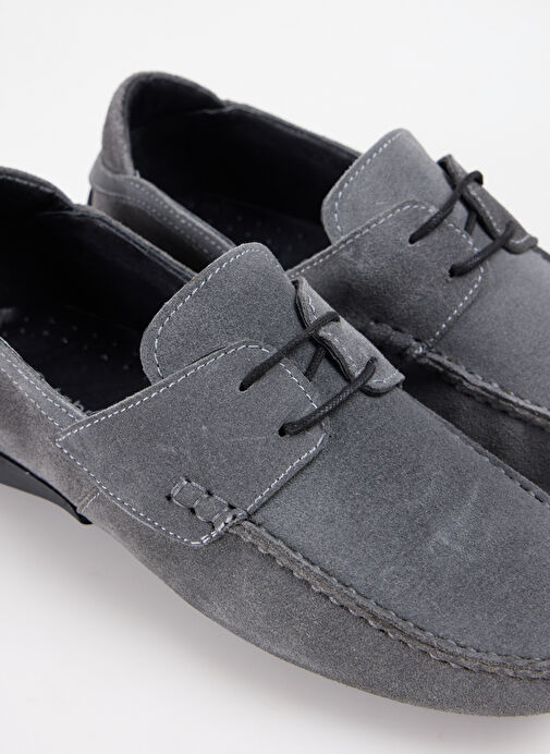 F By Fabrika Gri Erkek Deri Günlük Ayakkabı ARDO-SUED - Görsel 6