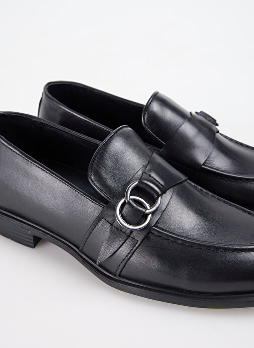 F By Fabrika Siyah Erkek Deri Günlük Ayakkabı HAGEN - Görsel 6