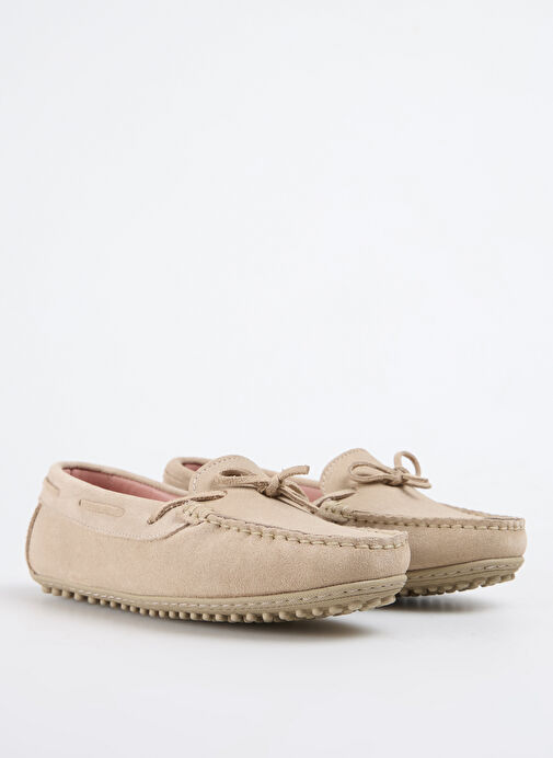 Fabrika Bej Kadın Deri Loafer D-RARON - Görsel 3