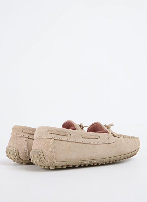 Fabrika Bej Kadın Deri Loafer D-RARON - Görsel 4