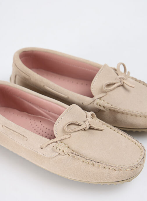 Fabrika Bej Kadın Deri Loafer D-RARON - Görsel 6