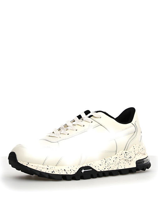 W6YZ Beyaz Erkek Deri Sneaker BREEZE 3 - Görsel 4