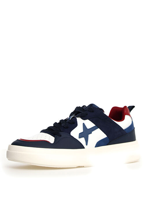 W6YZ Lacivert-Beyaz-Kırmızı Erkek Sneaker BOND 2 - Görsel 4