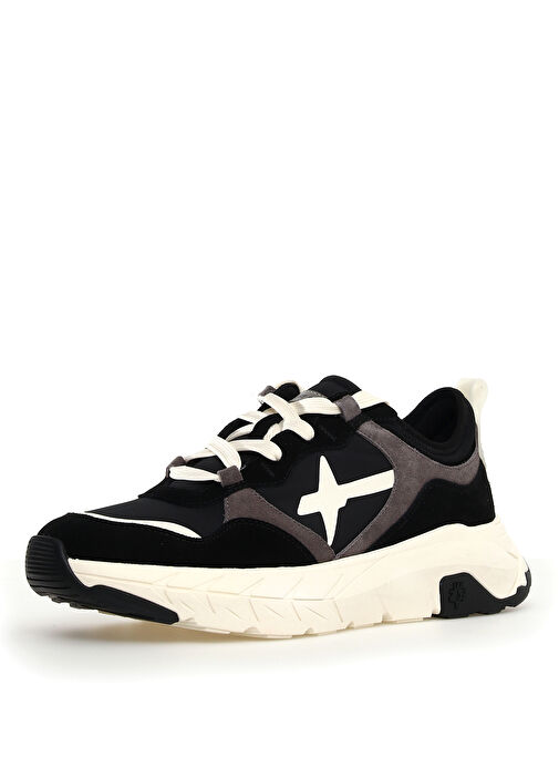 W6Yz Siyah-Beyaz Erkek Süet Sneaker NEXT - Görsel 4