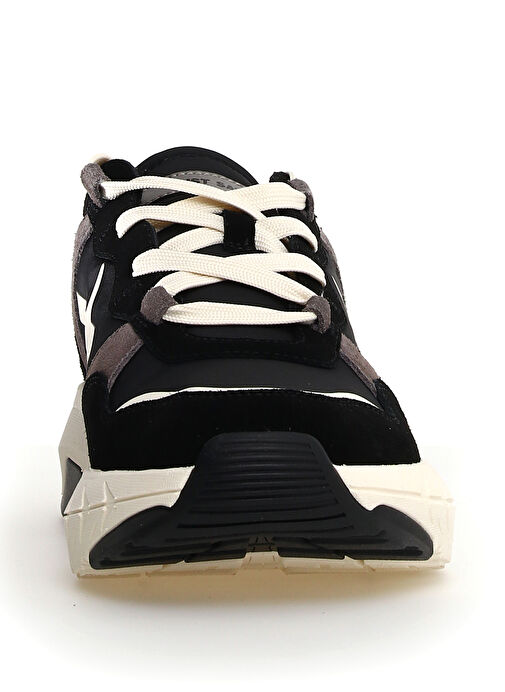 W6Yz Siyah-Beyaz Erkek Süet Sneaker NEXT - Görsel 5