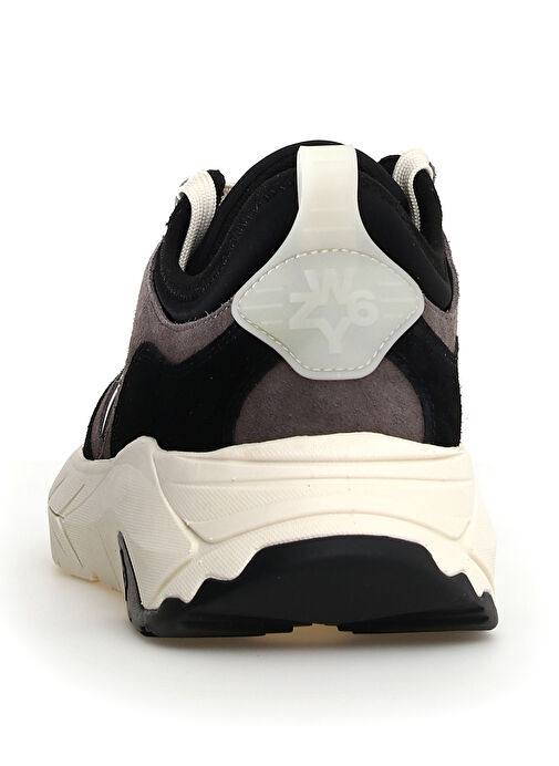W6Yz Siyah-Beyaz Erkek Süet Sneaker NEXT - Görsel 6