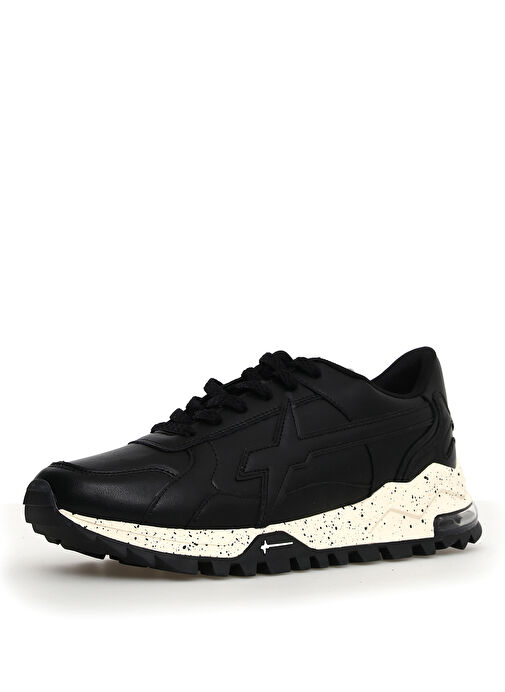 W6Yz Siyah Erkek deri Sneaker BREEZE 3 - Görsel 4
